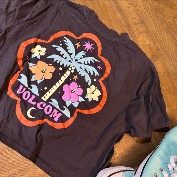 Volcom Organic Cotton Black Crop T-Shirt - Picture 5 of 9